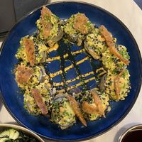 Sushi with mushroom lots of other things  at Horus Vegan in Recoleta