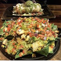 Vegan nachos and vegan burrito at Nacho Daddy - Downtown in Las Vegas