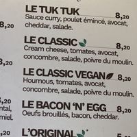 Vegan option with the gray leave (the green one is vegetarian)  at Green Bagel Café in Aix-les-bains