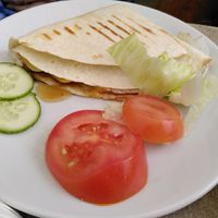 Vegan cheese wrap with relish (October 2024) at Two Hoots Tea Room in Aberystwyth