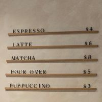 menu at A Living Wage Cafe at Fable in Vancouver