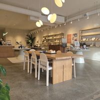 communal table at A Living Wage Cafe at Fable in Vancouver