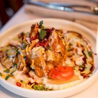 Samosa Chaat absolutely very delicious for vegetarian lovers at Curry Queen Tandoori Restaurant in Hampton