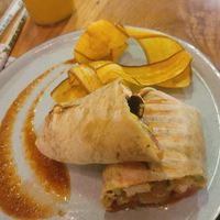 vegan tofu wrap at Lulo Bar in Santa Marta