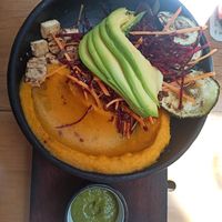 Quinoa bowl with pumpkin puree at Lulo Bar in Santa Marta