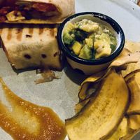 Wrap vegano con chips de plátano   at Lulo Bar in Santa Marta
