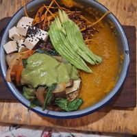 Vegan quinoa bowl at Lulo Bar in Santa Marta