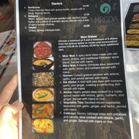 menu  at Mrgda Vegano in Rome