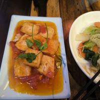 Tofu with tomato sauce at Moon Coffee and Restaurant in Hoi An