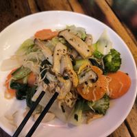 Stir fried noodles with veggies at Moon Coffee and Restaurant in Hoi An