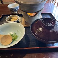 Third main tofu course with rice and pickled veggies  at Shika-Jaya in Hakone