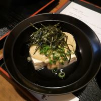 Course 2: Japanese sweet potato puree on tofu in kombu (umami flavour) at Shika-Jaya in Hakone