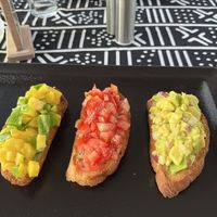 Bruschetta trio  at Opera Restaurant in Zanzibar