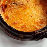 Vegan Moussaka w/Plant Based Sausage, Vegan Cheese and Bechamel Sauce w/Almond Milk…Delicious!!!  at Archontiko Klitsa - Αρχοντικό Κλείτσα in Portaria