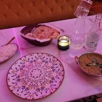 Daal with rice and naan at Indian Bistro in Gothenburg