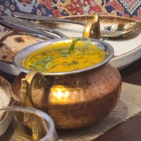 Yellow lentil dal at Turmerica By Tanvi Modi in Sterling