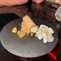 Porcini dust cashew cheese cannoli  at Shu in Collingwood