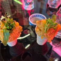 Spicy mash cone, grilled corn: very good, no corn taste for me at Shu in Collingwood