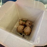 Taro balls with peanut soy sauce  at Shu in Collingwood