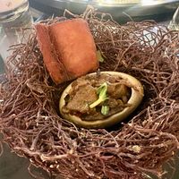 Roasted eggplant and Chinese donut   at Shu in Collingwood