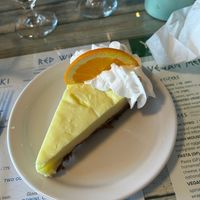 Lemon tart at Yiamas Greek Taverna in Courtenay