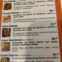 All these appetizers are vegan  at Punjabi Rasoi  in Cuenca