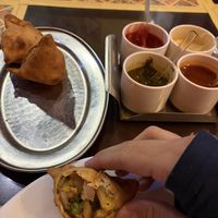 Veggie samosas  at Punjabi Rasoi  in Cuenca