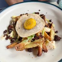 poutine   at OMUS vegan @Dive Camp in Dauin