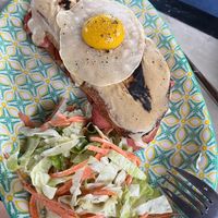 croque madam   at OMUS vegan @Dive Camp in Dauin