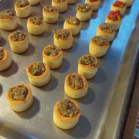 yummy plant-based little pastries with assorted fillings at Veganarchy in Antwerpen