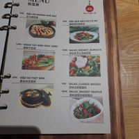 Menu at Quan Âm in Ho Chi Minh City