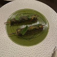 “Lamb” with mint   at Le Basque in New York City