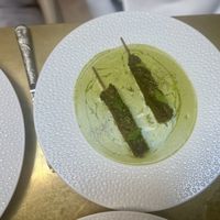 Mint and pistachio lamb  at Le Basque in New York City