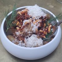 Scorched Confit Sunchoke at Le Basque in New York City