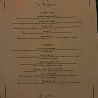 Menu  at Le Basque in New York City