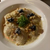 Truffle Shrimp Raviolii  at Le Basque in New York City