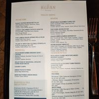 Vegan menu at Hoban Brasserie in Kilkenny