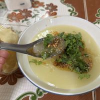 Green pea porridge, super smooth texture   at Tofu Porridge -ข้าวฟืนอุ่น in Chiang Mai