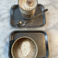 Hojicha (very nice, both latte and chai) and mocha latte, also very good!  at Atelier Giri in Arnhem