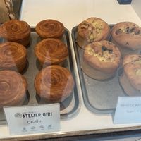 Cruffins (to be filled when served) and savoury buns Friday 3 April 2026  at Atelier Giri in Arnhem