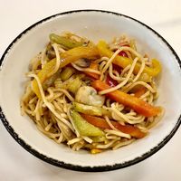 Vegetable noodles  at Oui Sports Bar + Terrace in Dubai