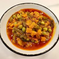 Vegetable curry  at Oui Sports Bar + Terrace in Dubai