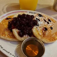 Vegan blueberry pancakes at The Breakfast Club - Seven Dials in London