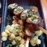 Eggplant skewers with Peruvian corn at SushiSamba in Miami Beach