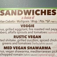 Part of wall menu  at The Picnic Basket in New York City