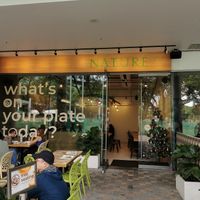 Front of the cafe at Nature Cafe - SMU - 自然疏食 in Central Singapore