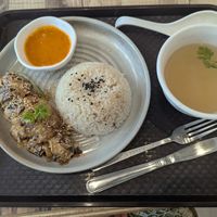 Soy chicken rice at Nature Cafe - SMU - 自然疏食 in Central Singapore