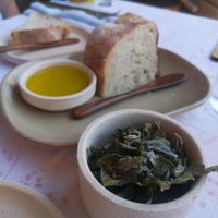 Wood Fired Organic Bread, and White Bean & Paprika Dip, Saltbush, EVOO. at Coogee Common in Coogee
