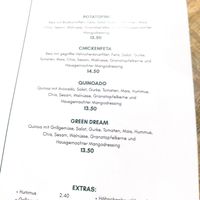 Mittagskarte, beide Quinoa-bowls sind vegan at 9 TO 5 - Café & Brunch in Kaiserslautern