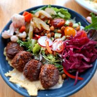 falafel bowl at The Pub at Brentwood Bay Resort in Victoria